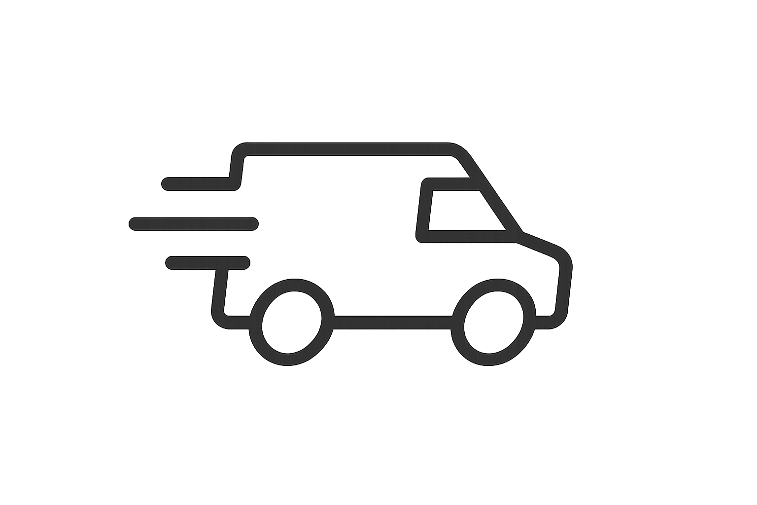 Delivery icon in black